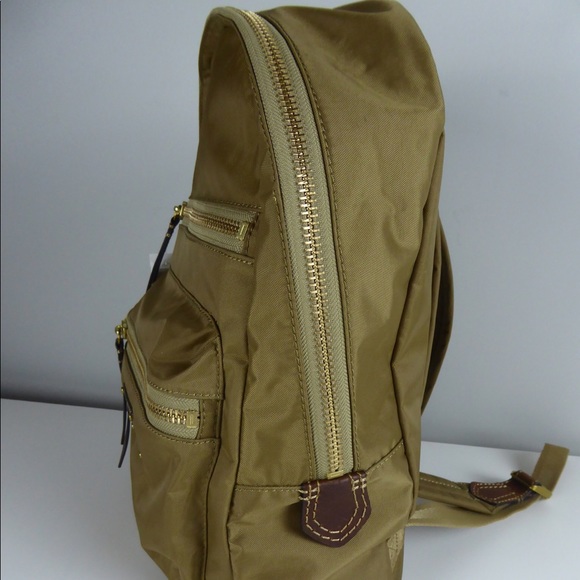 Frye Ivy Backpack Nylon Leather Brass Zippers NWT - Picture 5 of 8